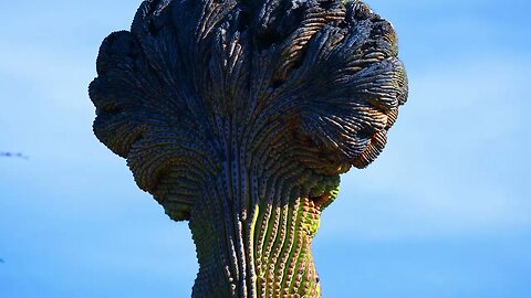 Crested Cactus In Residential Area