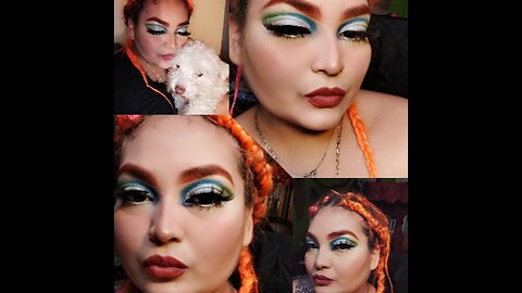 blue and green eyeshadow makeuplook