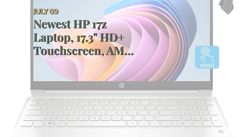 Newest HP 17z Laptop, 17.3" HD+ Touchscreen, AMD Ryzen 3 5300U Processor, 32GB DDR4 Memory, 2TB...