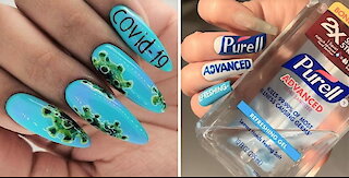 Coronavirus-inspired nail art is the latest bizarre beauty trend