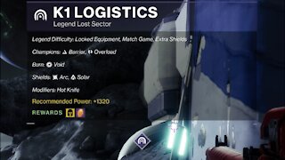 Destiny 2 Legend Lost Sector: The Moon - K1 Logistics 10-22-21