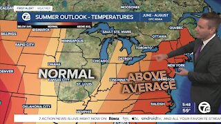 Metro Detroit's summer outlook has above average temperatures & rain