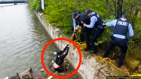Police and firefighters rescued woman from the river in Joliet | May 3, 2022