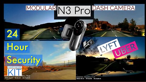 DDPAI N3 Pro Modular DashCam - Car in/out Security for Lyft and Uber
