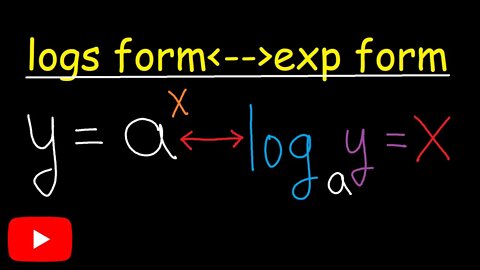 How to convert exponents to logs and logs to exponents (Jae Academy)