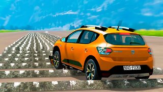 Dacia Sandero vs 100 Speed Bumps – BeamNG.Drive