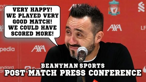 'Very HAPPY! We played very good! Could have scored MORE'| Liverpool 3-3 Brighton | Roberto De Zerbi