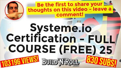Systeme.io Certification - FULL COURSE (FREE) 25