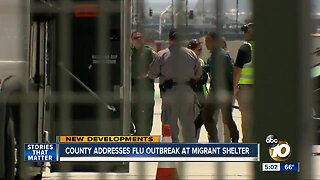 San Diego County addresses flu outbreak at migrant shelter