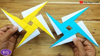How to Make a Paper Ninja Star | Origami Ninja Star ( Naruto Shuriken) Easy Paper Crafts
