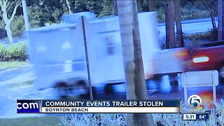 New trailer stolen from Palm Beach County Substance Awareness Coalition