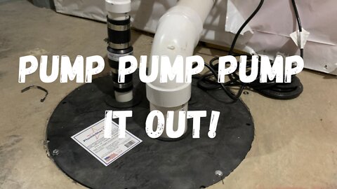 Amateur Sump pump Installation