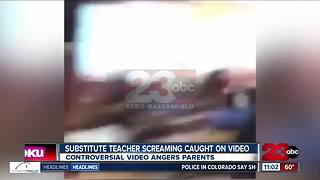 Substitute teacher screaming caught on video