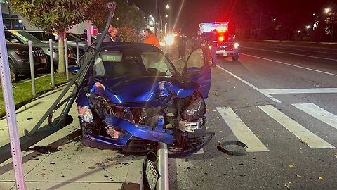 Early Morning Auto Accident - Lynbrook Volunteer Fire Dept. NY. - Nov. 14th, 2023
