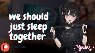 Goth Girl Roommate Pulls You In Bed | [come lay next to me][cuddles][petnames]F4M ASMR