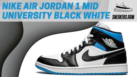 Nike Air Jordan 1 Mid University Black White (W) - BQ6472-102 - @SneakersADM