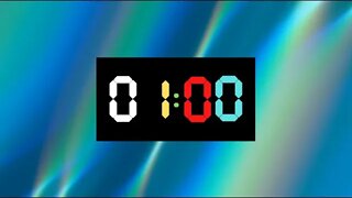 Silent 1 minute timer with music alarm after 1 minute.