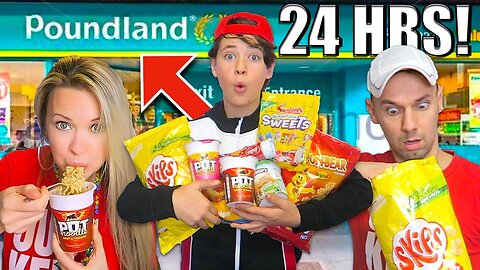 ONLY eating POUNDLAND FOOD for 24 HOURS! 😮