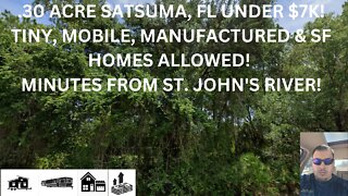 .30 ACRE SATSUMA, FL UNDER $7K! WE OWN THE LOT NEXT DOOR AS WELL-BUNDLE PACK BOTH FOR $12K!