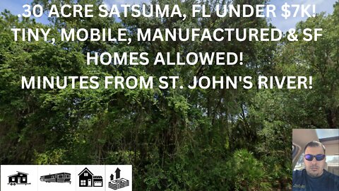.30 ACRE SATSUMA, FL UNDER $7K! WE OWN THE LOT NEXT DOOR AS WELL-BUNDLE PACK BOTH FOR $12K!