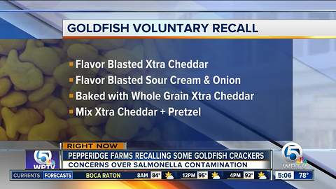 Pepperidge Farm recalls 4 varieties of Goldfish crackers