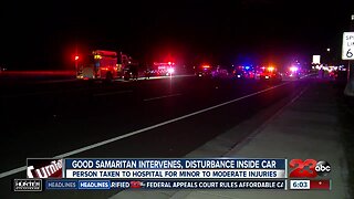 Good Samaritan intervenes during disturbance in car