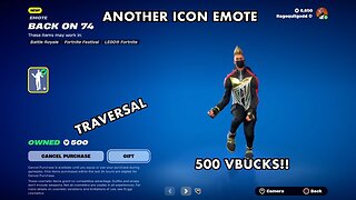 “NEW” BACK ON 74 ICON TRAVERSAL EMOTE GAMEPLAY!