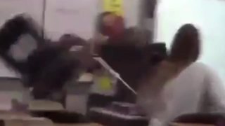 Video: TPS teacher throws desk in class