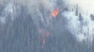 Chopper video shows spread of Sylvan Fire south of Gypsum