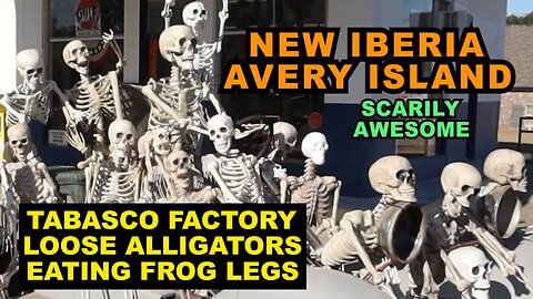 LOUISIANA: New Iberia / Avery Island - Tabasco Factory Tour, Loose Alligators, Eating Frog Legs