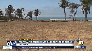 Proposal to open Del Mar bluff site to public