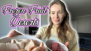 Frozen Berry Fruit Deserts! Russian Girl Makes Frozen Fruit Ice Cream!