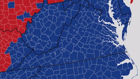 Joke: 2021 Virginia Gubernatorial County By County Election Prediction