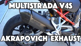 Multistrada V4S Akrapovich Full Exhaust Sound