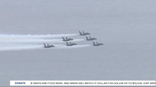 Blue Angels make surprise flyover during U.S. Naval Academy graduation