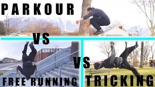 Parkour VS Free Running VS Tricking