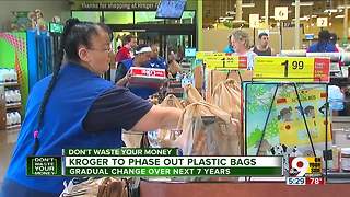 Kroger to phase out plastic bags by 2025