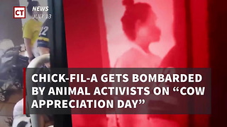 Chick Fil A Gets Bombarded By Animal Activists On “Cow Appreciation Day”