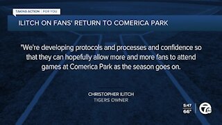 Ilitch tells reporters Tigers confident they'll have fans in Comerica Park on Opening Day