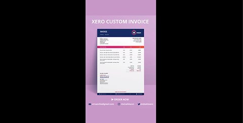 Xero custom template | Xero invoice template | Xero custom docx #Xero