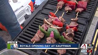 Royals fans tailgate ahead of Opening Day