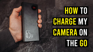 How to charge your camera on the go! full power using Baseus 20,000mAh 65W power bank