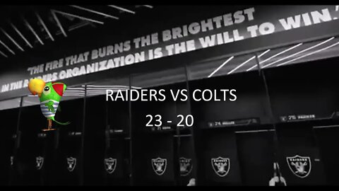 RAIDERS BEAT COLTS!