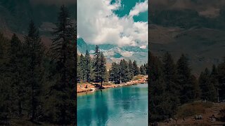 Lago Blu, Aosta Valley, Breuil-Cervinia, Italy 🇮🇹#shorts #italy #alps #matterhorn #travel #aosta