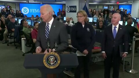 President Biden Wanders the Wrong Direction Away From Podium After FEMA Press Conference