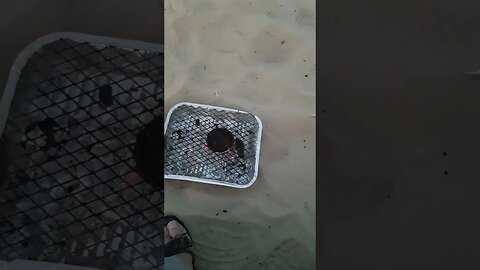 first time cooking on a Barbecue on a beach burgers Bournemouth beach. May 2023