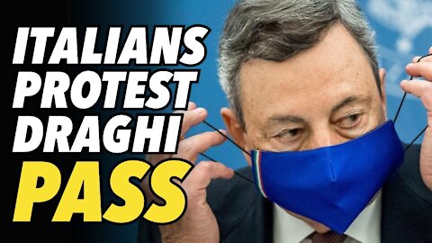 Italians protest Draghi's mandatory passport