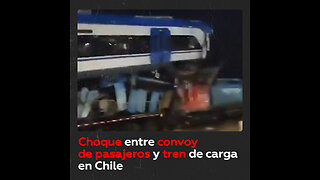 Accidente ferroviario entre convoy de pasajeros y tren de carga en Chile