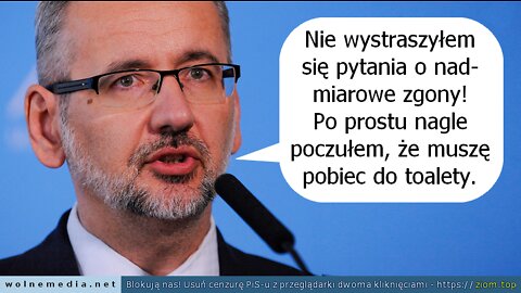 Niedzielski uciekł przed pytaniem dziennikarza o nadmiarowe zgony