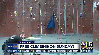 Free rock climbing on Sunday
